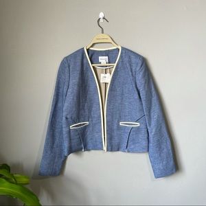 CLUB MONACO lamb leather lining florence jacket